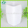 Matt White Embossed Ceramic Bathroom Accessory